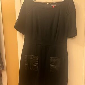 Vince Camuto faux leather trim dress